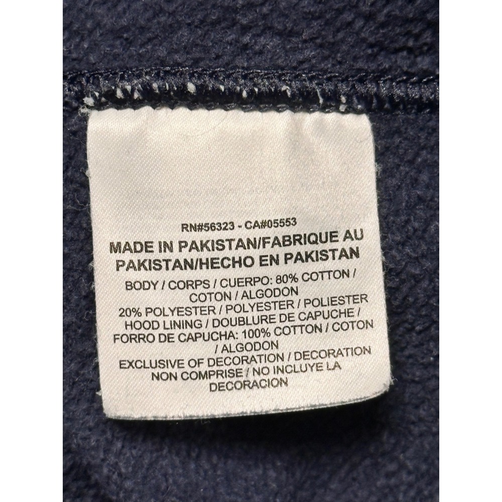 Vintage 90's Nike Mens Fleece Hoodie Pullover XXL Embroidered Navy - Picture 6 of 8